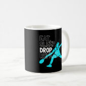 Badminton Eat Sleep Drop Wiederholung Kaffeetasse (VorderseiteRechts)