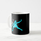 Badminton Eat Sleep Drop Wiederholung Kaffeetasse (Vorderseite Links)