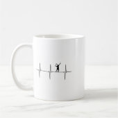 Badminton Ecg Heartbeat Pulsfrequenz 1 Kaffeetasse (Links)