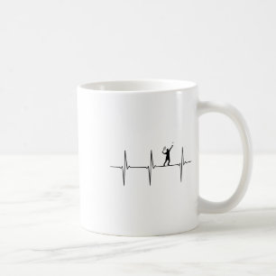 Badminton Ecg Heartbeat Pulsfrequenz 1 Kaffeetasse