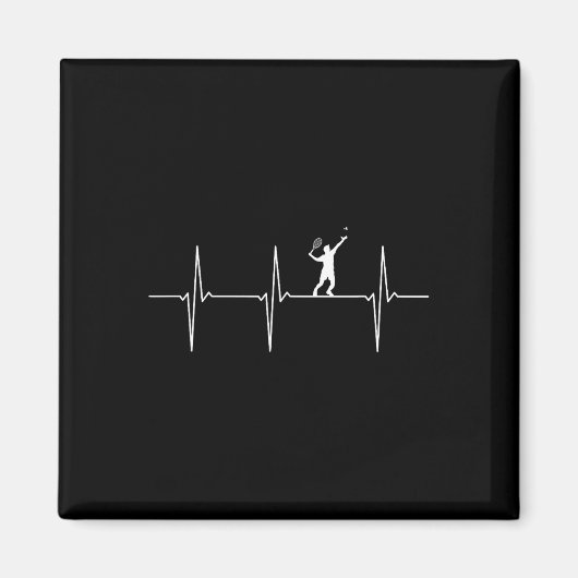 Badminton Ecg Heartbeat Pulsfrequenz Magnet (Vorne)