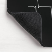 Badminton Ecg Heartbeat Pulsfrequenz Mousepad (Ecke)