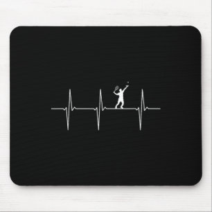 Badminton Ecg Heartbeat Pulsfrequenz Mousepad