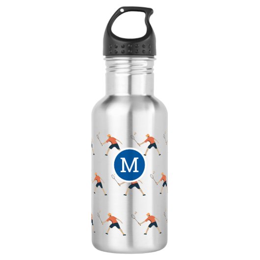 Badminton Edelstahlflasche (Vorderseite)