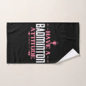 Badminton - eine Badminton-Haltung haben Handtuch (Handtuch)