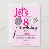 Badminton Einladung (Vorderseite)