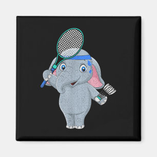 Badminton Elephant Magnet