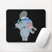 Badminton Elephant Mousepad (Mit Mouse)