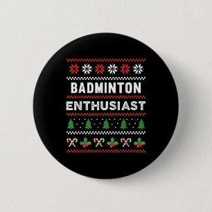 Badminton-Enthusiast Pyjama Sweater Geschenk Button