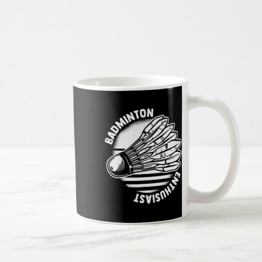 Badminton-Enthusiasten-Shuttle Badminton-Racket Kaffeetasse (Rechts)