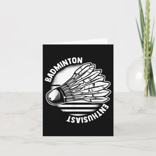 Badminton-Enthusiasten-Shuttle Badminton-Racket Karte (Vorderseite)