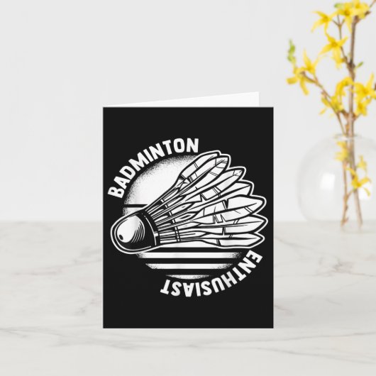 Badminton-Enthusiasten-Shuttle Badminton-Racket Karte (Gelbe Blume)