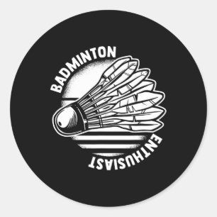 Badminton-Enthusiasten-Shuttle Badminton-Racket Runder Aufkleber