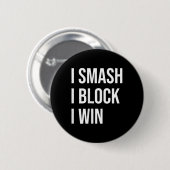 Badminton Enthusiasts Meme Quote  Button (Vorne & Hinten)
