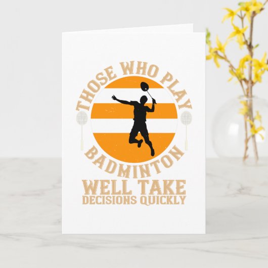 Badminton - Entscheidungen schnell treffen Karte (Gelbe Blume)