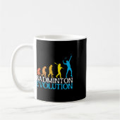 Badminton Evolution Affe Badminton Spieler Badmin Kaffeetasse (Links)