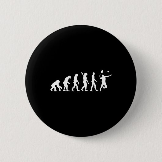 Badminton Evolution Jersey T-Shirt Funny Rackets B Button (Vorderseite)