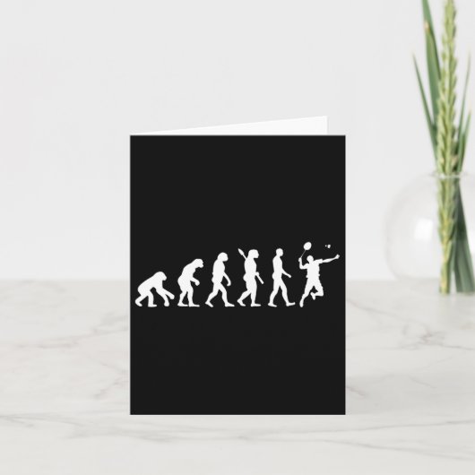Badminton Evolution Jersey T-Shirt Funny Rackets B Karte (Vorderseite)