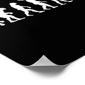Badminton Evolution Jersey T-Shirt Funny Rackets B Poster (Ecke)