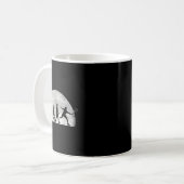Badminton Evolution - Mond Badminton Spieler Kaffeetasse (Vorderseite Links)