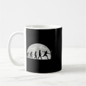 Badminton Evolution - Mond Badminton Spieler Kaffeetasse (Links)