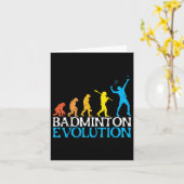 Badminton Evolution Monkey Badminton Player Badmin Karte (Gelbe Blume)