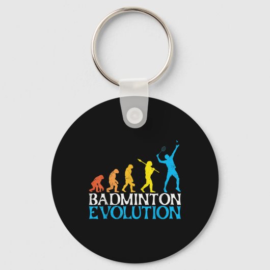 Badminton Evolution Monkey Badminton Spieler Badmi Schlüsselanhänger (Vorderseite)