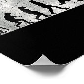 Badminton Evolution - Moon Badminton Player  Poster (Ecke)