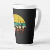 Badminton Evolution Retro Badminton Player Milchtasse (Rechte Ecke)