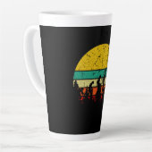 Badminton Evolution Retro Badminton Player Milchtasse (Linke Ecke)