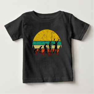 Badminton Evolution Retro Badminton Spieler Baby T-shirt