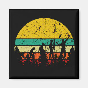 Badminton Evolution Retro Badminton Spieler Magnet