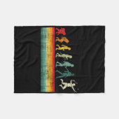 Badminton Evolution - Retro Sports Lover Shuttle Fleecedecke (Vorderseite (Horizontal))