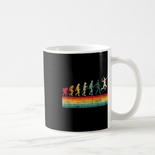 Badminton Evolution - Retro Sports Lover Shuttle Kaffeetasse (Rechts)