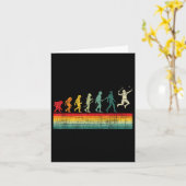 Badminton Evolution - Retro Sports Lover Shuttle Karte (Gelbe Blume)