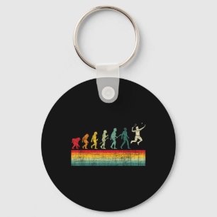 Badminton Evolution - Retro Sportsliebhaber Shuttl Schlüsselanhänger