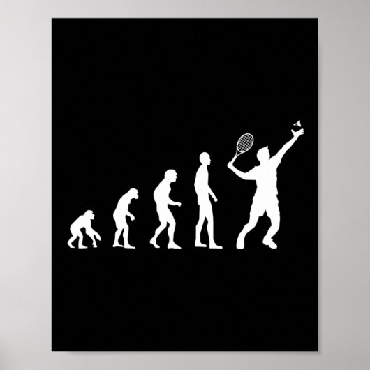 Badminton Evolution Shuttle Funny Poster (Vorne)