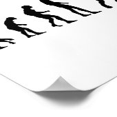 Badminton Evolution Shuttle Funny Poster (Ecke)