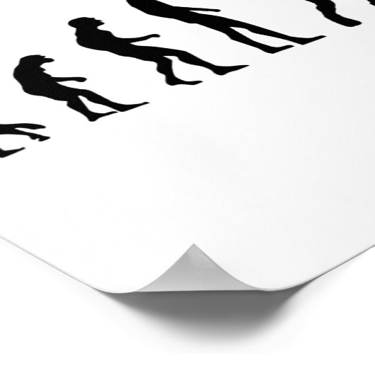 Badminton Evolution Shuttle Funny Poster (Ecke)