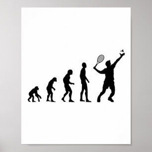 Badminton Evolution Shuttle Funny Poster