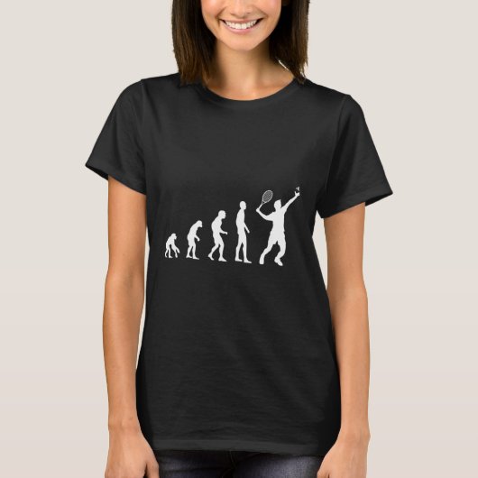 Badminton Evolution Shuttle Funny T-Shirt (Vorderseite)