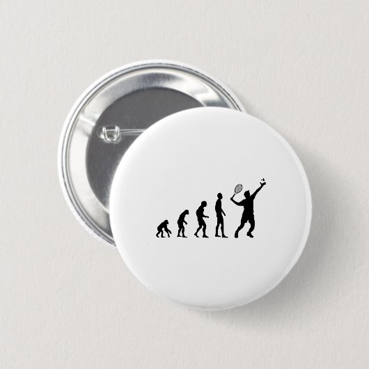 Badminton Evolution Shuttle Lustig Button (Vorne & Hinten)