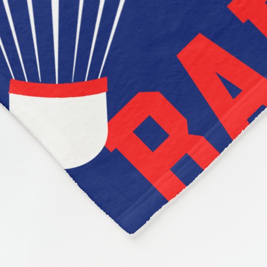 Badminton fährt weiß, blau, rot fleecedecke (Ecke)