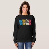Badminton Federball Herzschlag Sweatshirt (Vorne ganz)