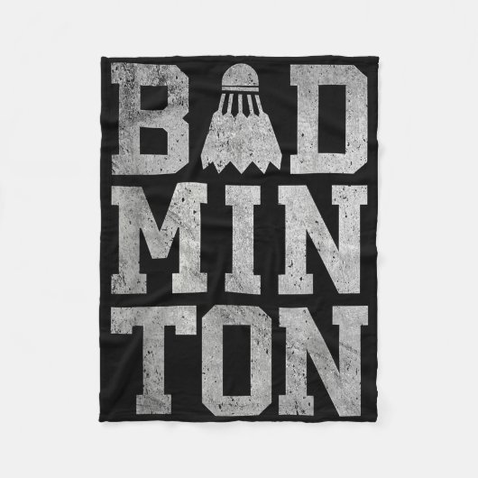 Badminton Federball Shuttle Badminton Spieler Und  Fleecedecke (Vorderseite)