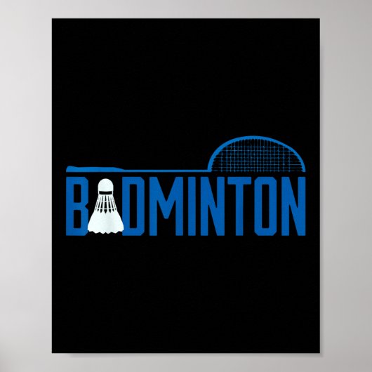 Badminton Federball Shuttlecock für Badminton Spie Poster (Vorne)