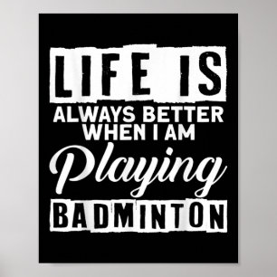 Badminton Federball Sport Badminton Spieler Traine Poster