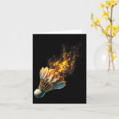 Badminton Flames Shuttle Feuerball Karte (Gelbe Blume)