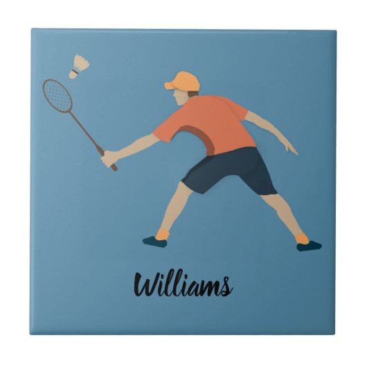 Badminton Fliese (Vorderseite)