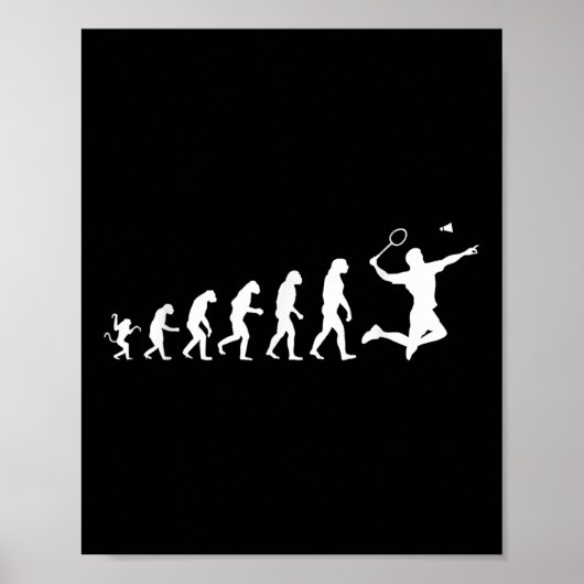 Badminton For Human Evolution Poster (Vorne)